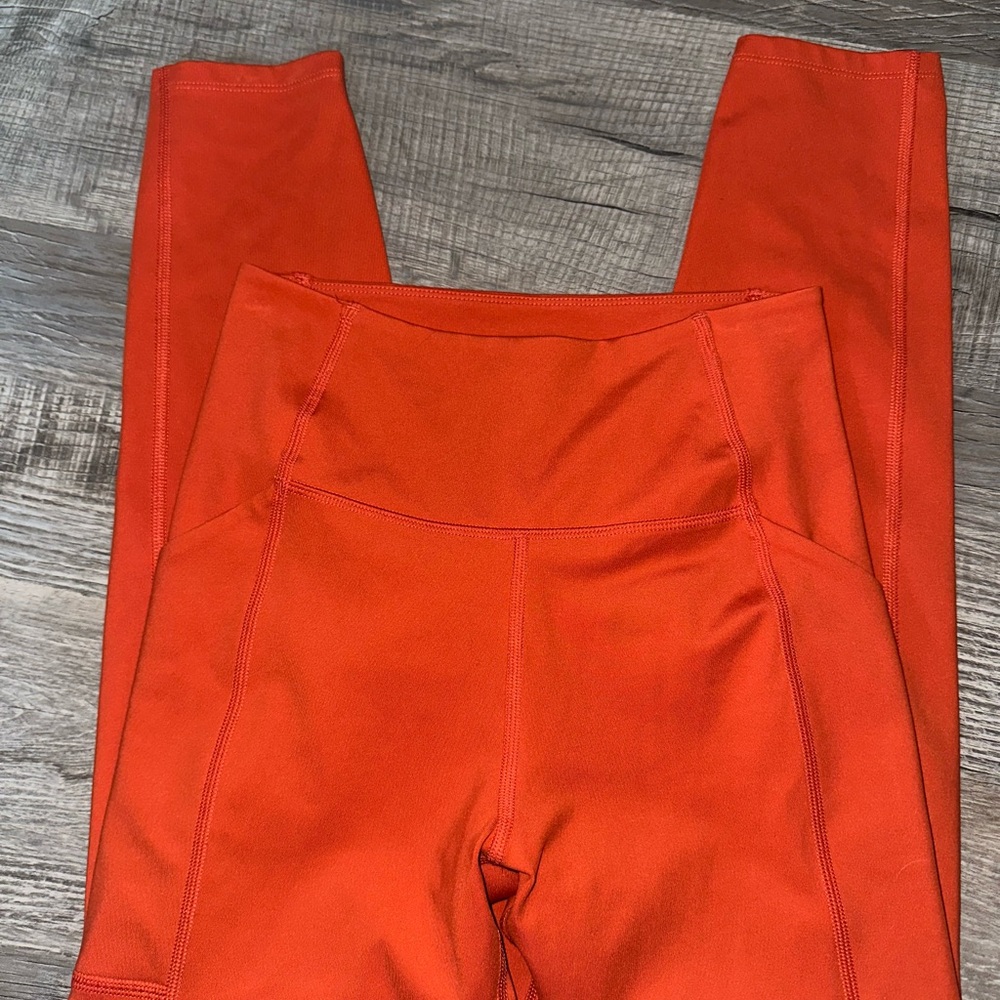 Girlfriend Collective Red Leggings